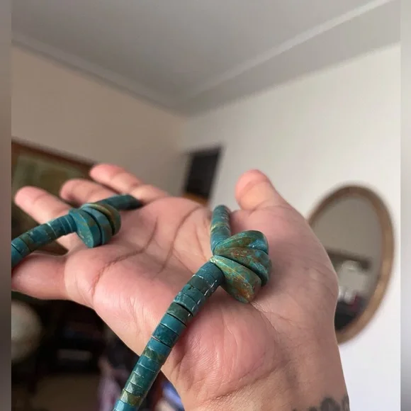 Heishi Turquoise Native American Beaded Necklace Jacla - Picture 8 of 13